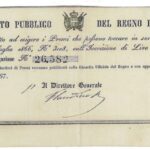 Debito Pubblico del Regno d’Italia – Cartella (R. Decr. 1866)-1