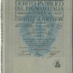 Deb. Pubbl. del Regno d’Italia – Cons. 5% – Cartella al Port. – Legge 6 Nov. 1926-1