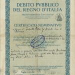 Debito Pubbl. del Regno d’Italia – Prestito Redim. 3,50% – 1934 – Cert. nom.-3