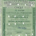 Debito Pubblico del Regno d’Italia – Rendita 5% – Cartelle al Portatore-14