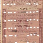 Debito Pubblico del Regno d’Italia – Rendita 5% – Cartelle al Portatore-22