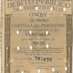 Debito Pubblico del Regno d’Italia – Rendita 5% – Cartelle al Portatore-21