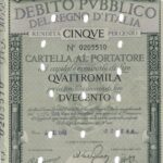 Debito Pubblico del Regno d’Italia – Rendita 5% – Cartelle al Portatore-19