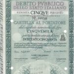 Debito Pubbl. dello Stato Italiano – Rendita 5% – Cartelle al Port. (Anno 1956)-5