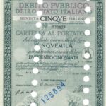 Debito Pubbl. dello Stato Italiano – Rendita 5% – Cartelle al Portatore-1
