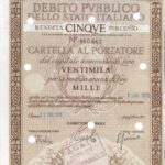 Debito Pubbl. dello Stato Italiano – Rendita 5% – Cartelle al Portatore-3
