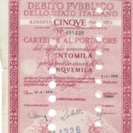 Debito Pubbl. dello Stato Italiano – Rendita 5% – Cartelle al Portatore-4