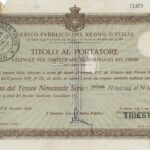 Debito Pubbl. del Regno d’Italia – Titolo al Portatore (BTP Novenn.)-1