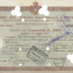 Regno d’Italia – Buono del Tesoro Novennale a Premi (5%)-6