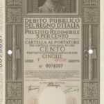 Debito Pubbl. del Regno d’Italia – Prest. Redim. 5% – Cartella al Port.-9