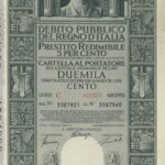 Debito Pubbl. del Regno d’Italia – Prest. Redim. 5% – Cartella al Port.-31