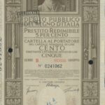 Debito Pubbl. del Regno d’Italia – Prest. Redim. 5% – Cartella al Port.-7