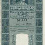 Debito Pubbl. dello Stato Italiano – Prestito Redim. 5% – 1936 – Cart. al Port.-13