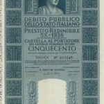Debito Pubbl. dello Stato Italiano – Prestito Redim. 5% – 1936 – Cart. al Port.-8