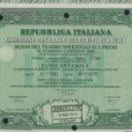 Repubbl. Ital. – Buono del Tesoro Novenn. 5% a Premi – di Scad. 1° Gennaio 1963-4