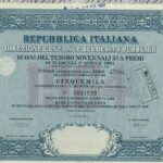 Repubbl. Ital. – Buono del Tesoro Novenn. 5% a Premi – di Scad. 1° Aprile 1964-1