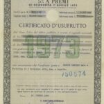 Repubbl. Ital. – BTP Nov. 5% a Premi – di Scad. 1° Aprile 1973 Cert. d’Usufrutto-1