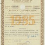 Repubbl. Ital. – BTP Poliennali 17% – di Scad. 1° Ottobre 1985 Cert. Nomin.-1