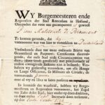 Rotterdam-Holland Passaporto rilasciato a Pierre Maletoute De Briemont che si reca in Germania sigillo della città di Rotterdam-1