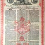 KINGDOM OF ROUMANIA 4% CONSOLIDATION LOAN GOLD DOLLAR 1922-4